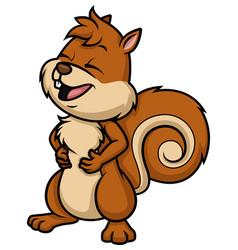 Squirrel Character Laughing Cartoon Clip Art