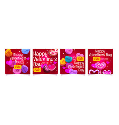 Valentines Day Sale Banner Template Set