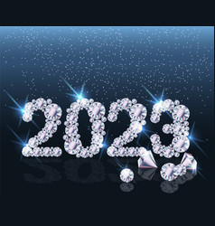 Diamond Happy New 2023 Year Card