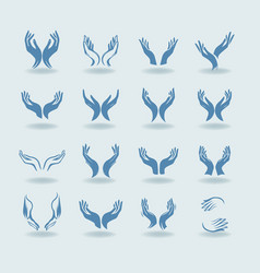 Elegant Hands Design Elements Icons