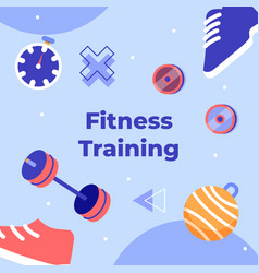 Flat Design Gym Center Posts