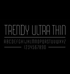 Font From Ultra Thin Line Modern Condensed White