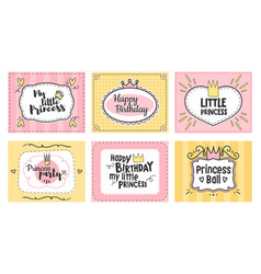 Princess Birthday Card Set