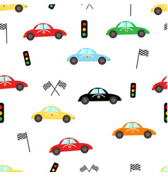 Colorful Race Car Pattern