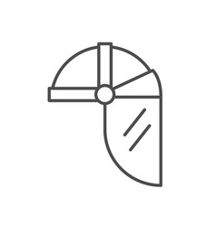 Face Shield Line Outline Icon