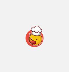 Baby Duck Chef Logo Design Template