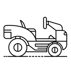 Lawn Mower Tractor Icon Outline Style