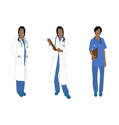 Medical Staff Woman Full Body African Color