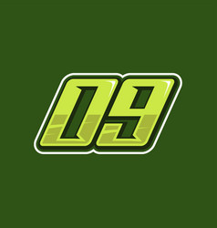 Racing Number 09 Logo Design