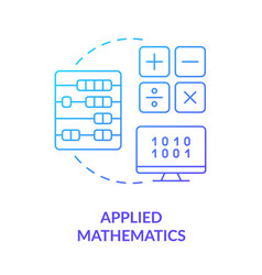 Applied Mathematics Blue Gradient Concept Icon