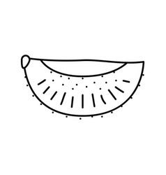 Cut Fresh Kiwi Line Icon