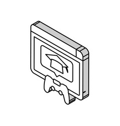 Educational Games Primary School Isometric Icon