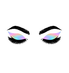 Eyes With Bright Make Up