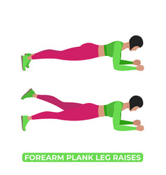 Woman Doing Forearm Plank Leg Raises Legs Exercise