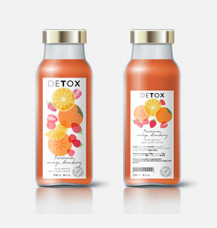 Mix Persimmon Strawberry Orange Pack Label Detox