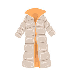 Warm Winter Long Down Jacket Oversize Isolated