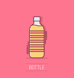 Water Bottle Icon In Comic Style Plastic Soda