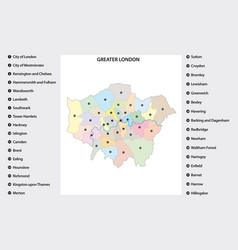 Administrative Map Of Greater London Region