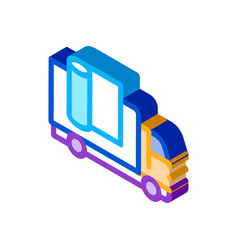 Carpet Cleaning Truck Isometric Icon