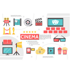 Flat Cinematography Infographic Template