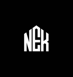 Nek Letter Logo Design On Black Background