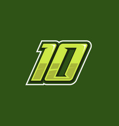 Racing Number 10 Logo Design