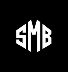 Smb Letter Logo Design With Polygon Shape