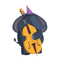 Animal Playing Instrument Elephant With Cello