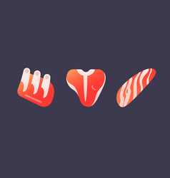 Beef Cuts Gummy Style Icons 2