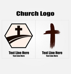 Christian Cross And Logo Church Logo