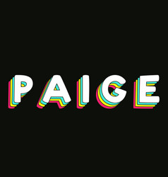 Paige - Retro Rainbow Typography Faded Style