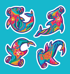 Sticker Collection Hammerhead Sharks