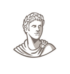 Ancient Roman Emperor Bust Mascot