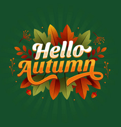 Hand Drawn Hello Autumn Lettering Design