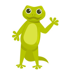 Green Salamander Icon Cartoon Animal