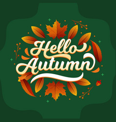 Hand Drawn Hello Autumn Lettering Design