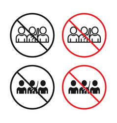 Please Do Not Ask Sign Icon Set Inquiry