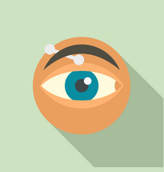 Eye Piercing Icon Flat Style