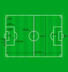 Soccer or football field size Royalty Free Vector Image