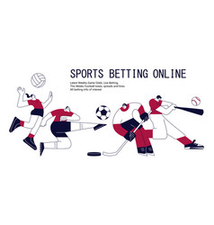 Sports Betting Banner With Athletes