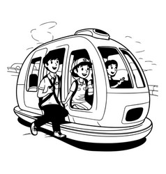 A Group Of People Riding On Subway Car