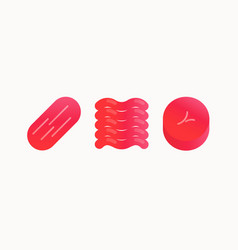 Beef Cuts Gummy Style Icons 3