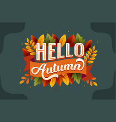 Hand Drawn Hello Autumn Lettering Design