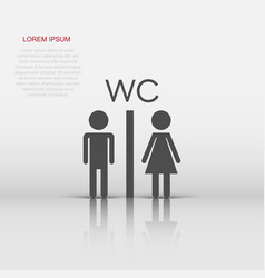 Man And Woman Icon In Flat Style People Sign