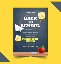 Realistic Back School Vertical Sale Flyer