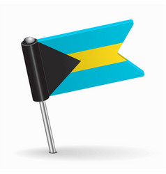 Bahamian Flag Map Pointer Layout