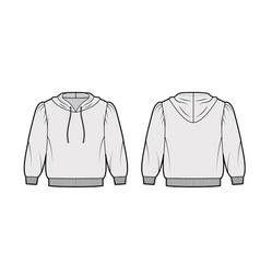 Cropped Cotton-jersey Hoodie Technical Fashion