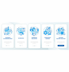 Future Business Trends Blue Onboarding Mobile App