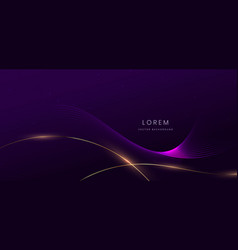 Abstract Purple Wave Lines Glowing On Dark