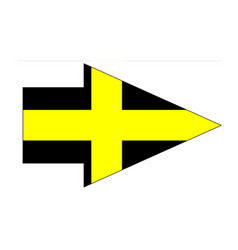 Flag Of Saint David As Arrow Pointer